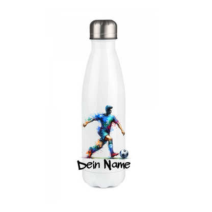 Personalisierte Trinkflasche mit Namen Thermobecher Geburtstag Fußball_0019E