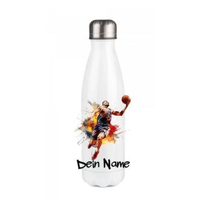 Personalisierte Trinkflasche mit Namen Thermobecher Geburtstag Basketball_0018E