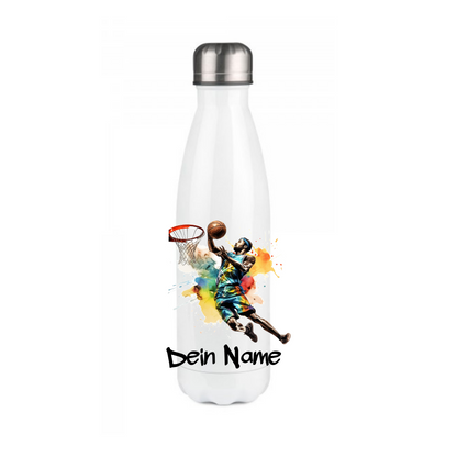 Personalisierte Trinkflasche mit Namen Thermobecher Geburtstag Basketball_0018E