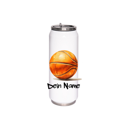 Personalisierte Trinkflasche mit Namen Thermobecher Geburtstag Basketball_0018E