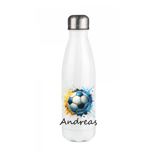 Personalisierte Trinkflasche mit Namen Thermobecher Geburtstag Fußball_0006E