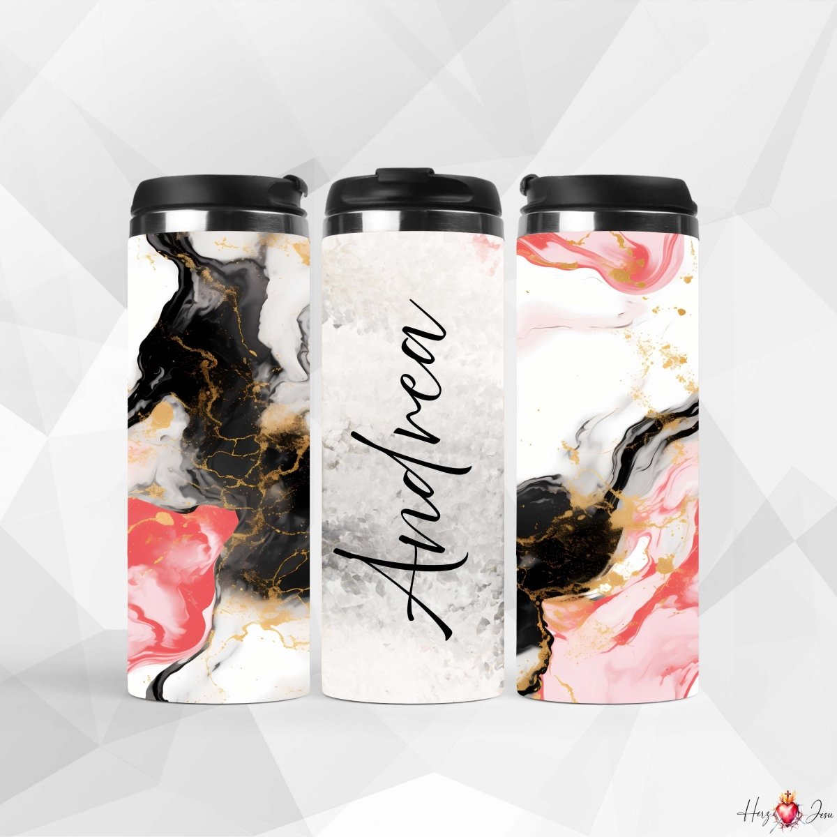 🌟 Individueller Thermobecher aus Edelstahl – Mit deinem Namen graviert. 🎁 Die perfekte Geschenkidee zu Weihnachten und vielen weiteren Anlässen._0019F - Herz Jesu