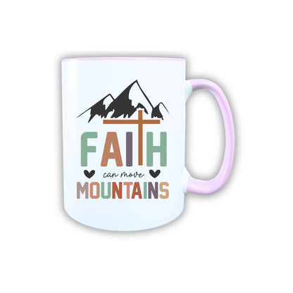 Keramik Tasse Faith move Mountains Jesus – Christliche Accessoires | Geschenkidee für Christen Kommunion_0026TG - Herz Jesu