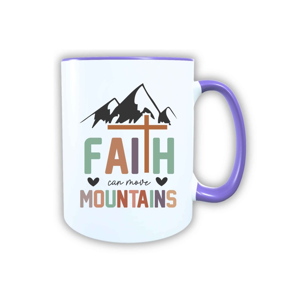 Keramik Tasse Faith move Mountains Jesus – Christliche Accessoires | Geschenkidee für Christen Kommunion_0026TG - Herz Jesu