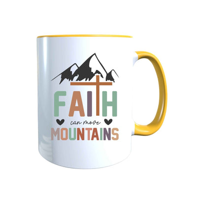 Keramik Tasse Faith move Mountains Jesus – Christliche Accessoires | Geschenkidee für Christen Kommunion_0026TG - Herz Jesu