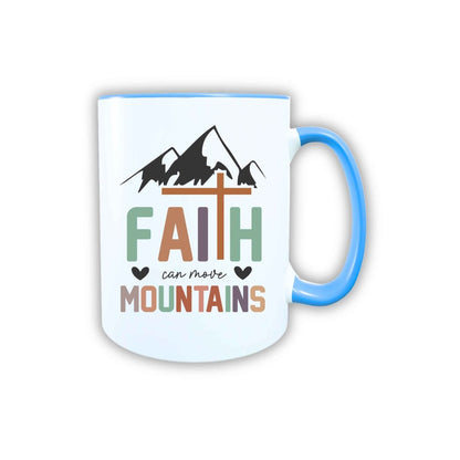 Keramik Tasse Faith move Mountains Jesus – Christliche Accessoires | Geschenkidee für Christen Kommunion_0026TG - Herz Jesu