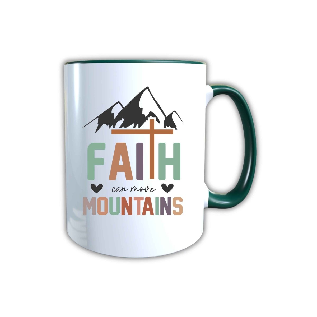 Keramik Tasse Faith move Mountains Jesus – Christliche Accessoires | Geschenkidee für Christen Kommunion_0026TG - Herz Jesu