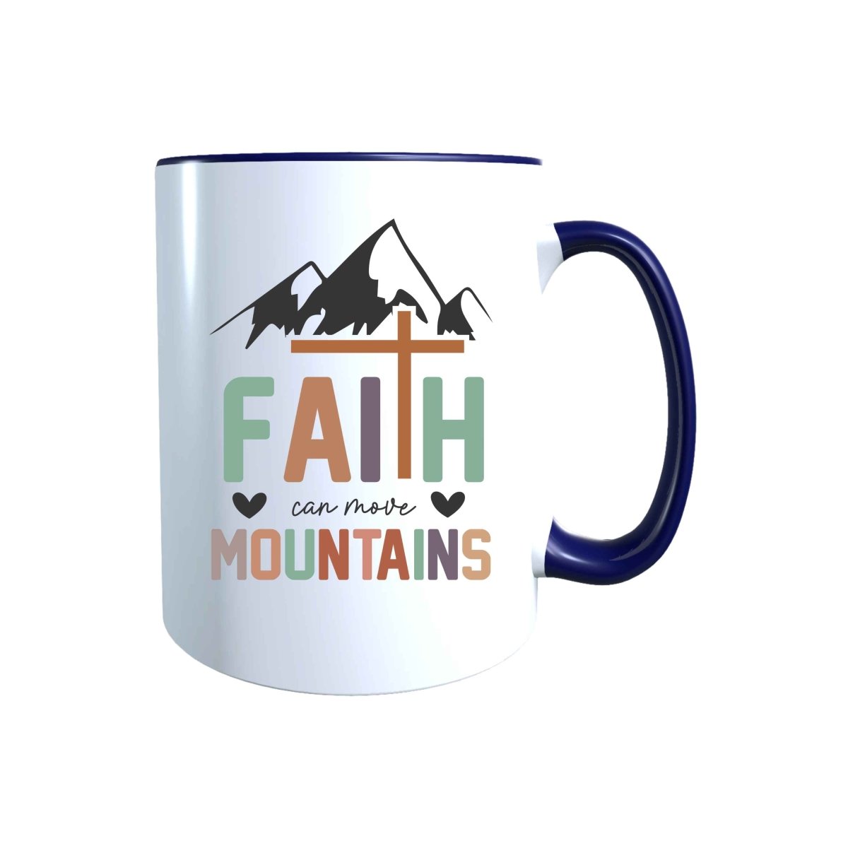 Keramik Tasse Faith move Mountains Jesus – Christliche Accessoires | Geschenkidee für Christen Kommunion_0026TG - Herz Jesu