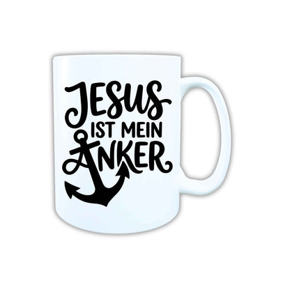 Keramik Tasse Jesus ist mein Anker – Christliche Accessoires | Geschenkidee für Christen Kommunion_0012TG - Herz Jesu