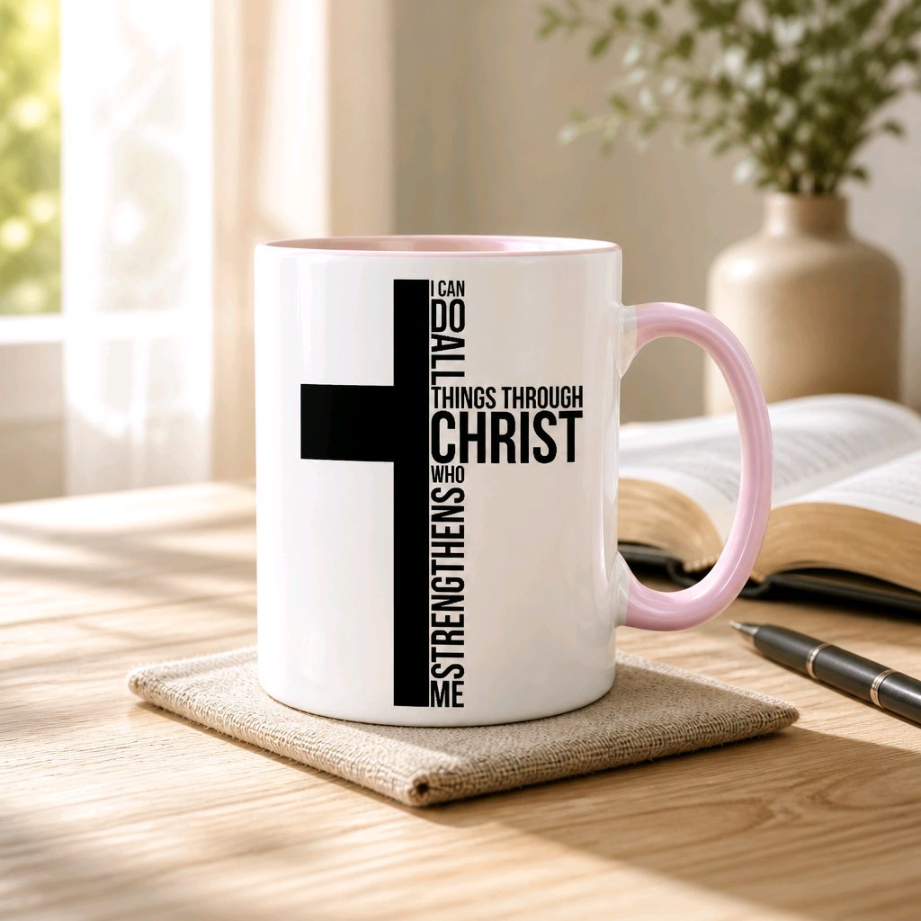 Keramik Tasse Jesus Kreuz – Christliche Accessoires | Geschenkidee für Christen Kommunion_0003TG - Herz Jesu