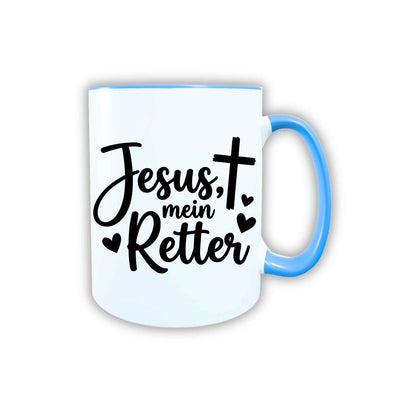 Keramik Tasse Jesus mein Retter – Christliche Accessoires | Geschenkidee für Christen Kommunion_0010TG - Herz Jesu