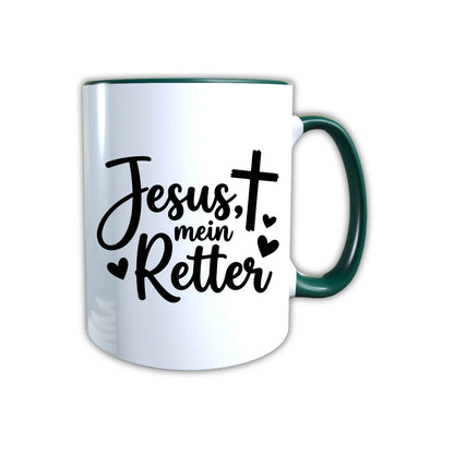 Keramik Tasse Jesus mein Retter – Christliche Accessoires | Geschenkidee für Christen Kommunion_0010TG - Herz Jesu