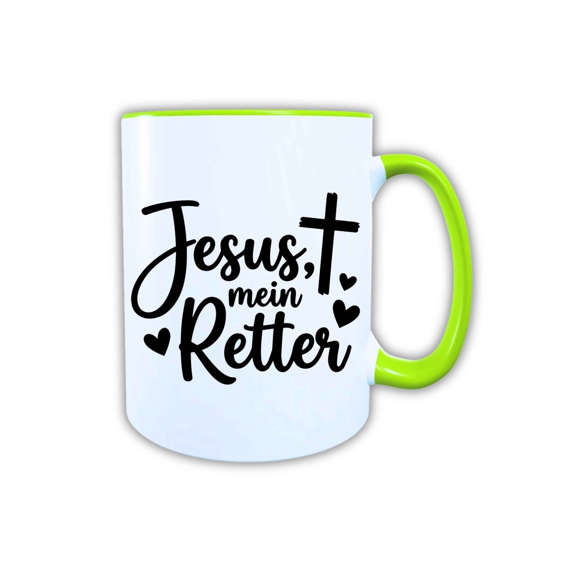 Keramik Tasse Jesus mein Retter – Christliche Accessoires | Geschenkidee für Christen Kommunion_0010TG - Herz Jesu