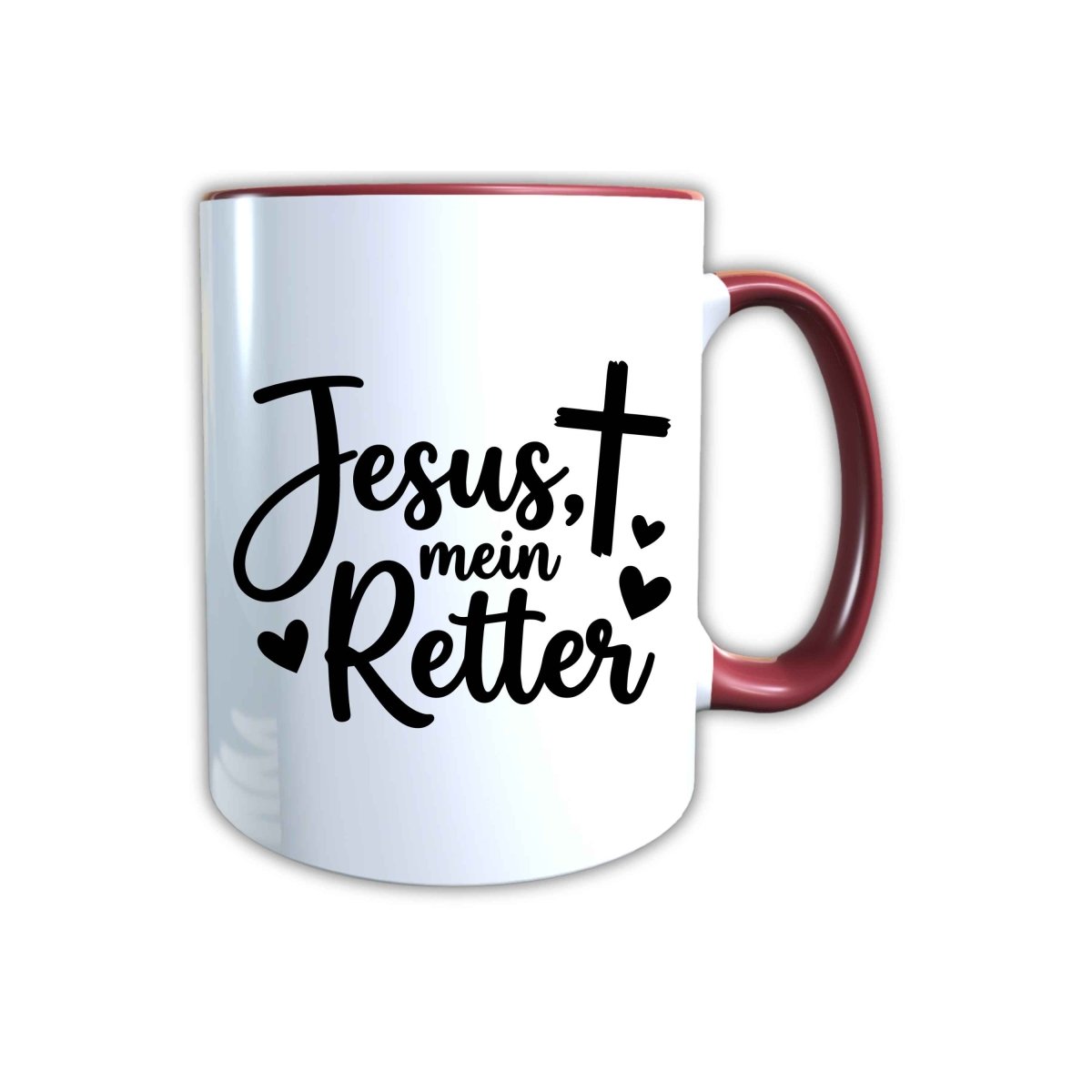 Keramik Tasse Jesus mein Retter – Christliche Accessoires | Geschenkidee für Christen Kommunion_0010TG - Herz Jesu