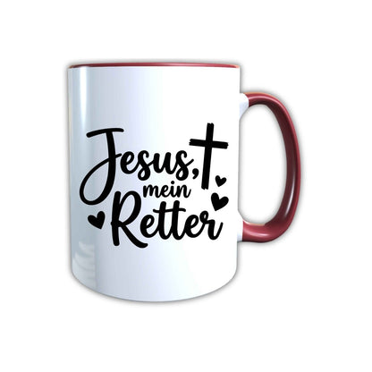 Keramik Tasse Jesus mein Retter – Christliche Accessoires | Geschenkidee für Christen Kommunion_0010TG - Herz Jesu