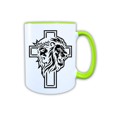 Keramik Tasse Jesus Yeshua Löwe – Christliche Accessoires | Geschenkidee für Christen Kommunion_0009TG - Herz Jesu