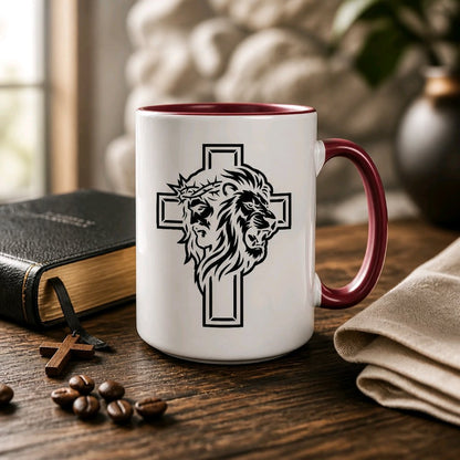 Keramik Tasse Jesus Yeshua Löwe – Christliche Accessoires | Geschenkidee für Christen Kommunion_0009TG - Herz Jesu