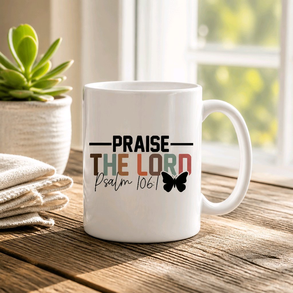 Keramik Tasse Praise the Lord Jesus – Christliche Accessoires | Geschenkidee für Christen Kommunion_0025TG (Kopie) - Herz Jesu