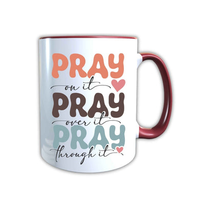 Keramik Tasse Pray Jesus – Christliche Accessoires | Geschenkidee für Christen Kommunion_0023TG - Herz Jesu