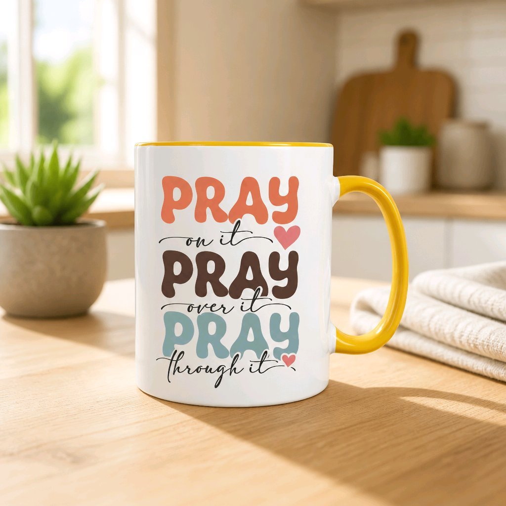 Keramik Tasse Pray Jesus – Christliche Accessoires | Geschenkidee für Christen Kommunion_0023TG - Herz Jesu