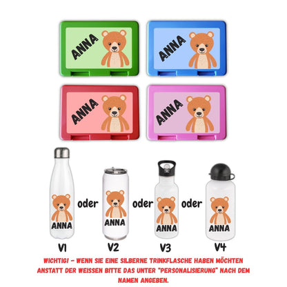 Personalisierte Brotzeitbox mit Trinkflasche mit Namen Einschulung_0001G - Herz Jesu