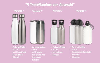 Personalisierte Brotzeitbox mit Trinkflasche mit Namen Prinzessin Einschulung_0014G - Herz Jesu