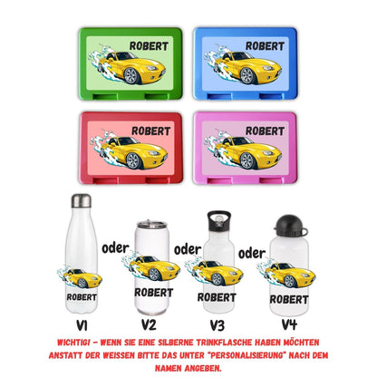 Personalisierte Brotzeitbox mit Trinkflasche mit Namen und Motiv Einschulung_0003G - Herz Jesu