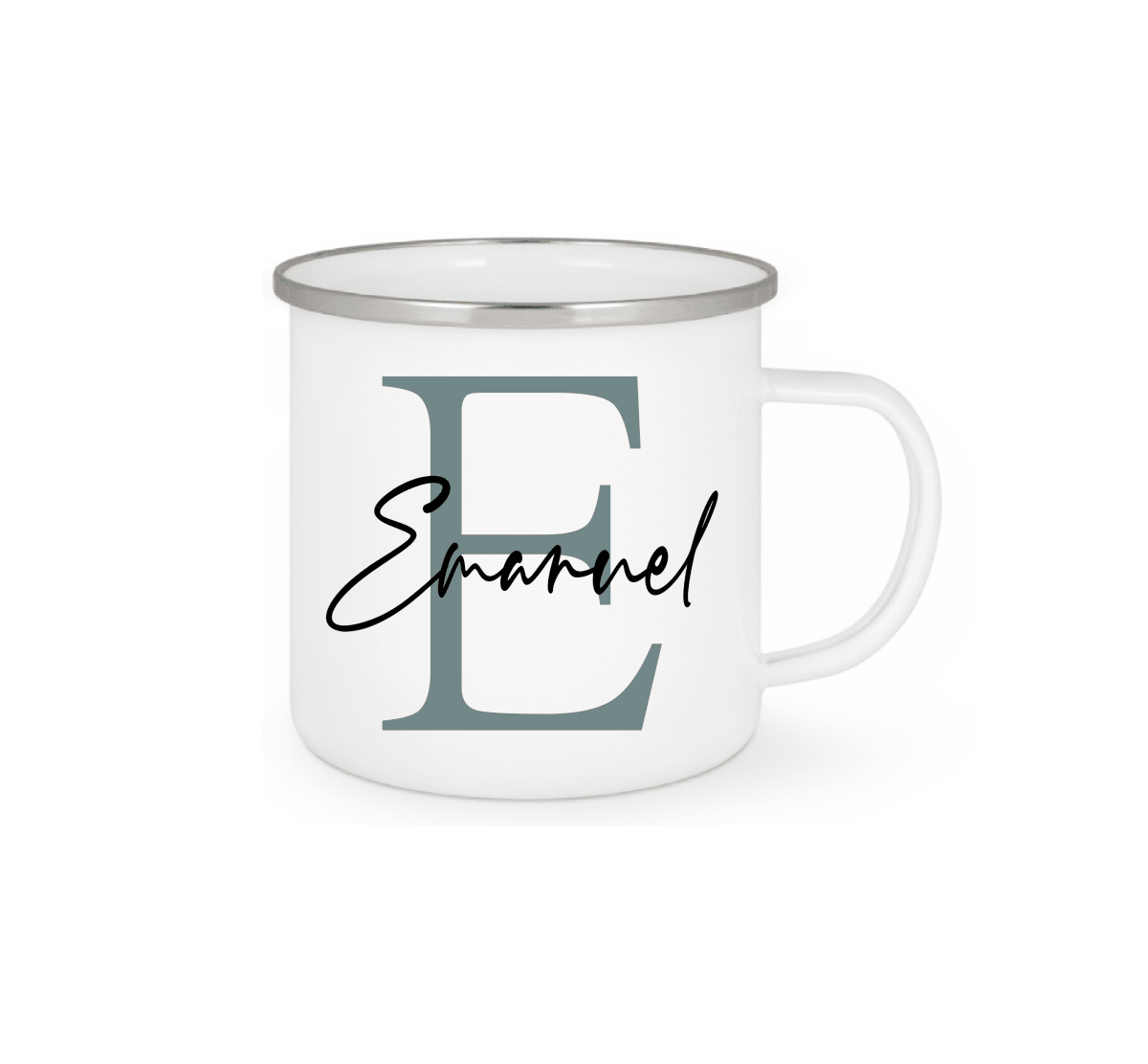 Personalisierte Emaille Tasse mit Namen Edelstahl Tasse_016H - Herz Jesu