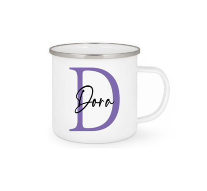 Personalisierte Emaille Tasse mit Namen Edelstahl Tasse_016H - Herz Jesu