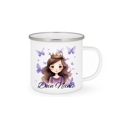 Personalisierte Emaille Tasse mit Namen Edelstahl Tasse_017H - Herz Jesu