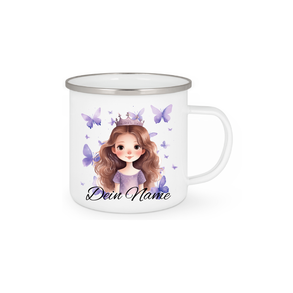 Personalisierte Emaille Tasse mit Namen Edelstahl Tasse_017H - Herz Jesu