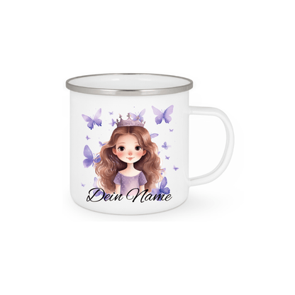 Personalisierte Emaille Tasse mit Namen Edelstahl Tasse_017H - Herz Jesu