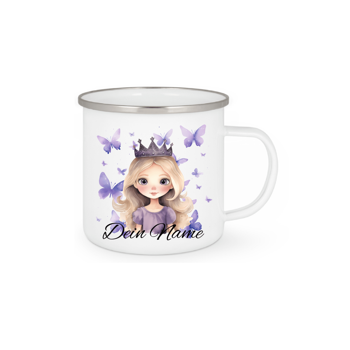 Personalisierte Emaille Tasse mit Namen Edelstahl Tasse_017H - Herz Jesu