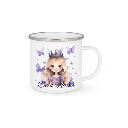 Personalisierte Emaille Tasse mit Namen Edelstahl Tasse_017H - Herz Jesu