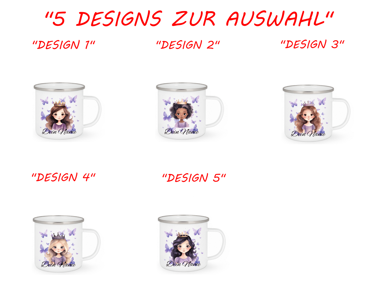 Personalisierte Emaille Tasse mit Namen Edelstahl Tasse_017H - Herz Jesu