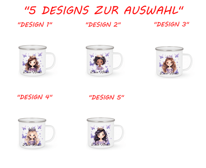 Personalisierte Emaille Tasse mit Namen Edelstahl Tasse_017H - Herz Jesu