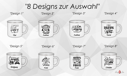Personalisierte Emaille Tasse mit Namen Edelstahl Tasse_022H - Herz Jesu