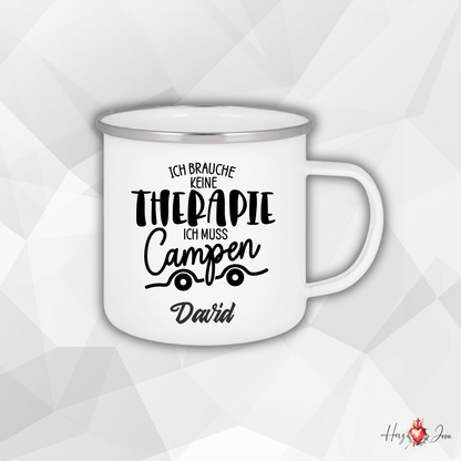 Personalisierte Emaille Tasse mit Namen Edelstahl Tasse_022H - Herz Jesu