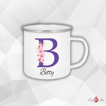 Personalisierte Emaille Tasse mit Namen Edelstahl Tasse_024H - Herz Jesu