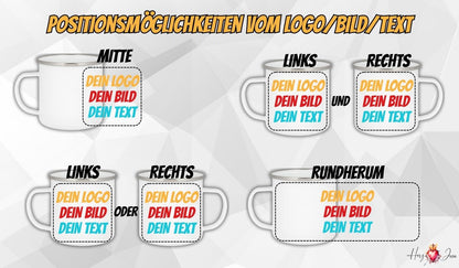 Personalisierte Fototasse Logo Werbeartikel Emaillietasse Edelstahl Fotogeschenke_0013H - Herz Jesu