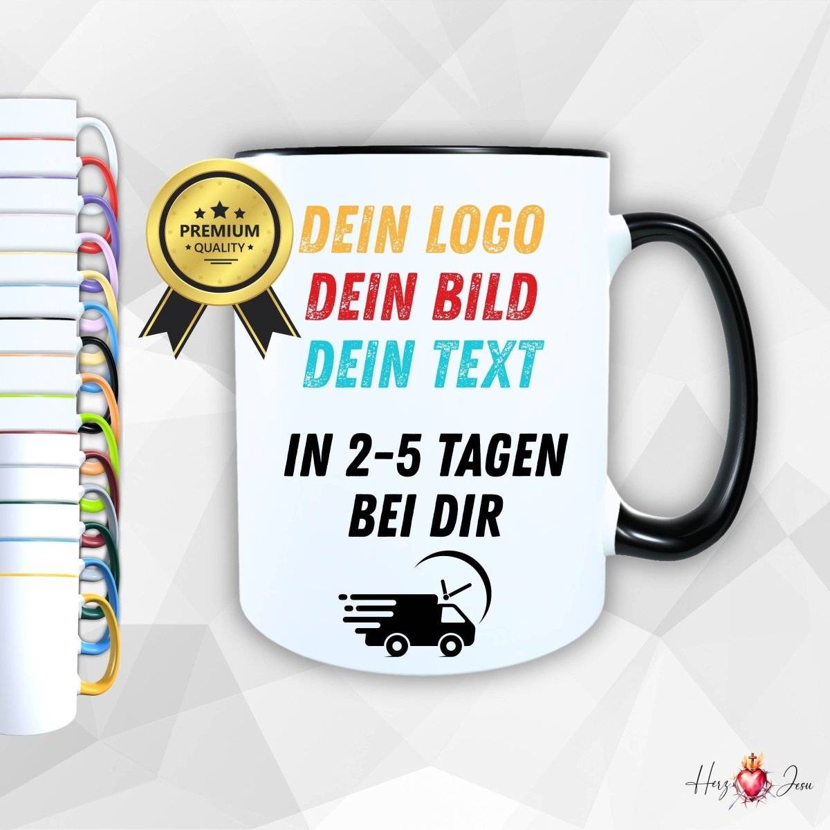 Personalisierte Fototasse Logo Werbeartikel Fotogeschenke_0014T - Herz Jesu
