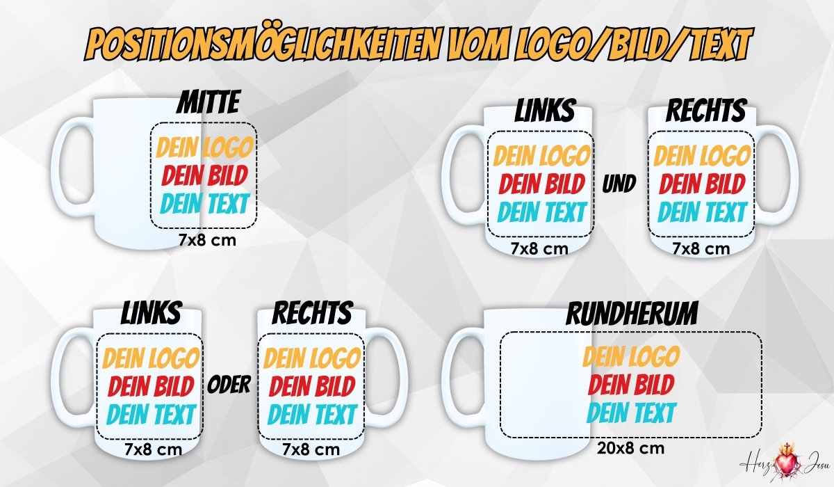 Personalisierte Fototasse Logo Werbeartikel Fotogeschenke_0014T - Herz Jesu