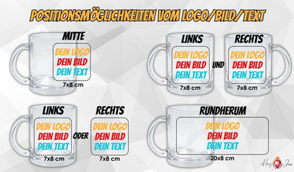 Personalisierte Fototasse Logo Werbeartikel Glasstasse bedrucken Fotogeschenke Weihnachtstasse_0008M - Herz Jesu
