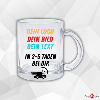 Personalisierte Fototasse Logo Werbeartikel Glasstasse bedrucken Fotogeschenke Weihnachtstasse_0008M - Herz Jesu
