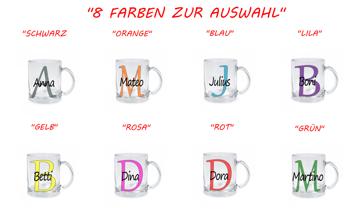 Personalisierte Glastasse mit deinem Namen_0002M - Herz Jesu