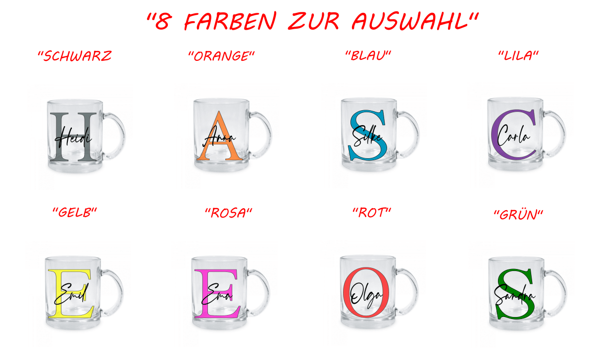 Personalisierte Glastasse mit deinem Namen_0003M - Herz Jesu