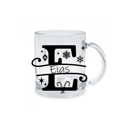 Personalisierte Glastasse Weihnachtstasse mit deinem Namen_0005M - Herz Jesu