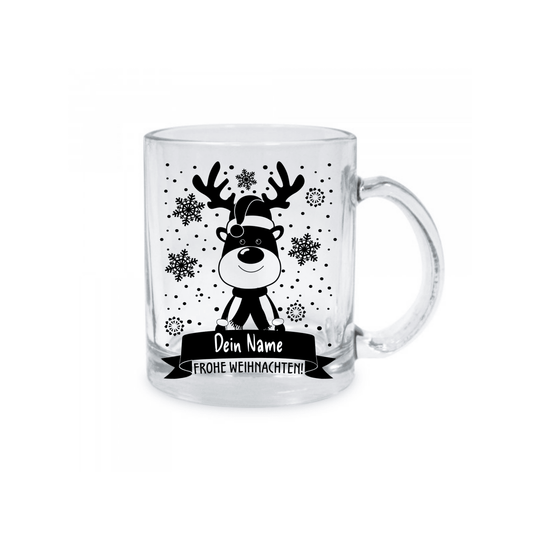 Personalisierte Glastasse Weihnachtstasse mit deinem Namen_0006M - Herz Jesu