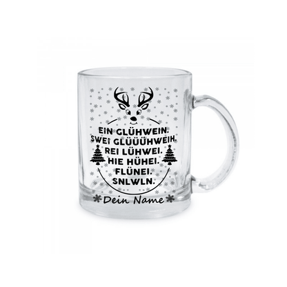 Personalisierte Glastasse Weihnachtstasse mit deinem Namen_0006M - Herz Jesu