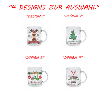 Personalisierte Glastasse Weihnachtstasse mit deinem Namen_0007M - Herz Jesu